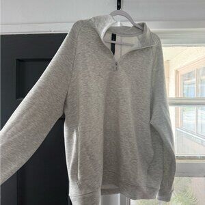 lululemon athletica Light Gray 1/4 zip